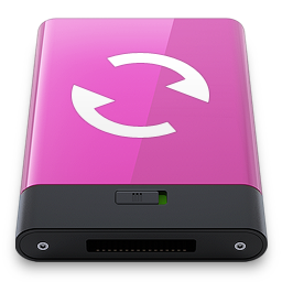 Pink Sync W Icon 256x256 png